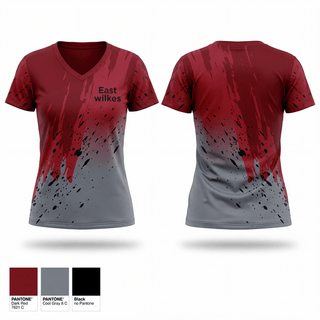 Womens Short Sleeve Vneck Shirt, East wilkes, , Teamtime, Team time, sublimation, custom sports apparel, team uniforms, spirit wear, spiritwear, sports uniforms, custom shirts, team store, custom team store, fundraiser sports, apparel fundraiser