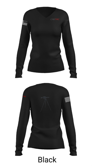 Womens Long Sleeve Vneck Shirt, CRETAC Europe, , Teamtime, Team time, sublimation, custom sports apparel, team uniforms, spirit wear, spiritwear, sports uniforms, custom shirts, team store, custom team store, fundraiser sports, apparel fundraiser
