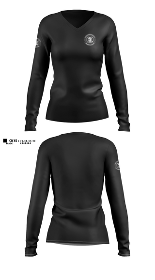 Womens Long Sleeve Vneck Shirt, Springfield CNT, Police, Teamtime, Team time, sublimation, custom sports apparel, team uniforms, spirit wear, spiritwear, sports uniforms, custom shirts, team store, custom team store, fundraiser sports, apparel fundraiser