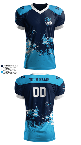 Football Jersey, Rams Football, , Teamtime, Team time, sublimation, custom sports apparel, team uniforms, spirit wear, spiritwear, sports uniforms, custom shirts, team store, custom team store, fundraiser sports, apparel fundraiser