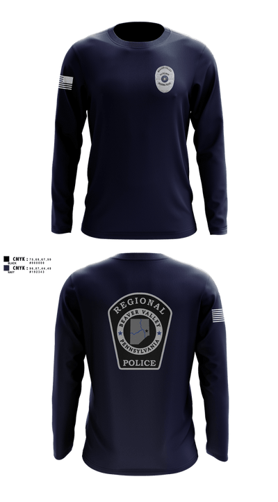 Beaver Valley Regional Police Department  Long Sleeve Performance Shirt 3