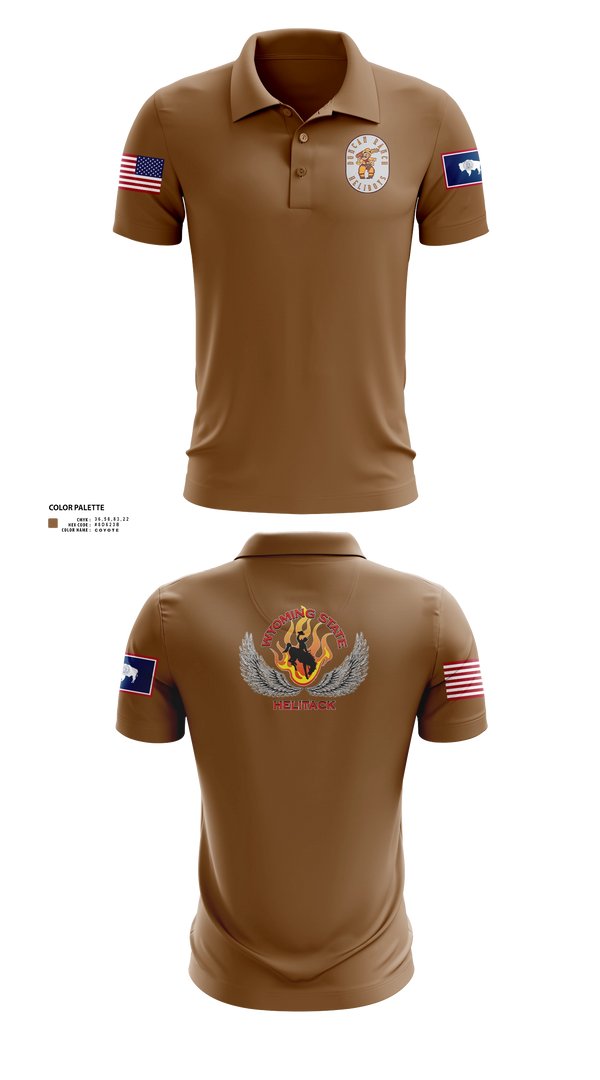 Short Sleeve Performance Polo, Wyoming state helitack, Fire Department, Teamtime, Team time, sublimation, custom sports apparel, team uniforms, spirit wear, spiritwear, sports uniforms, custom shirts, team store, custom team store, fundraiser sports, apparel fundraiser