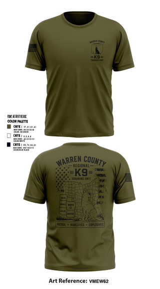 Short Sleeve Performance Shirt, Warren County Sheriff’s Office K-9, Police, Teamtime, Team time, sublimation, custom sports apparel, team uniforms, spirit wear, spiritwear, sports uniforms, custom shirts, team store, custom team store, fundraiser sports, apparel fundraiser