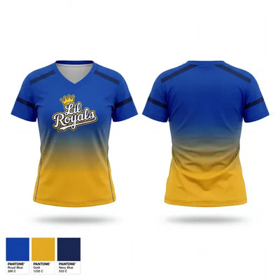 Lil Royals 27181245 Women's Short Sleeve V-neck Shirt - 1