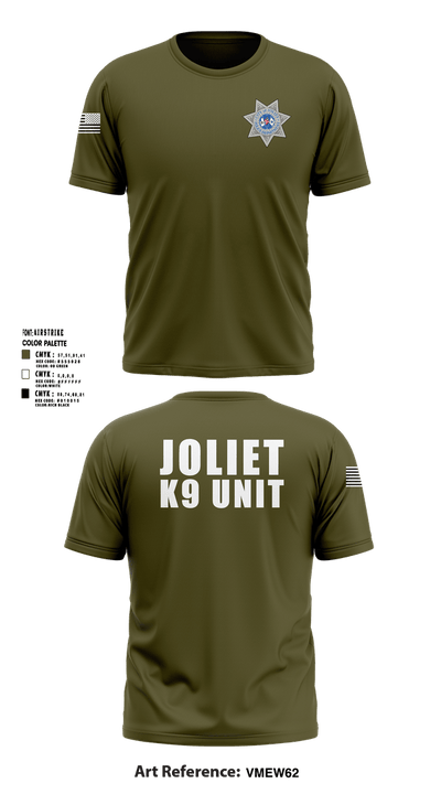 Joliet Police K-9 Unit 79217416 Short Sleeve Performance Shirt - 7