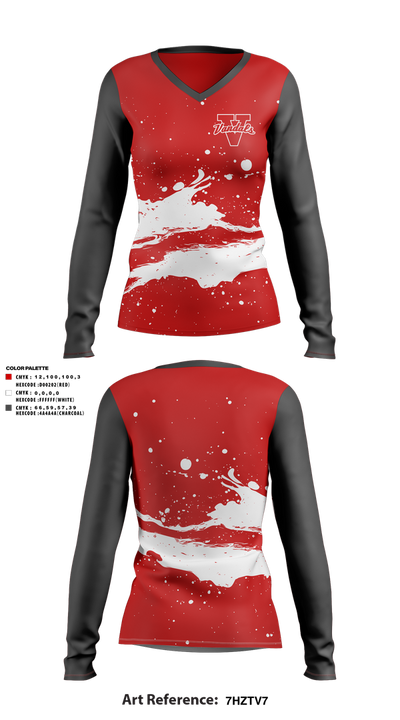 Vandals Women's Long Sleeve V-neck Shirt - 1
