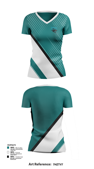 Womens Short Sleeve Vneck Shirt, Rosemary Clarke Middle School Cheer, Cheer, Teamtime, Team time, sublimation, custom sports apparel, team uniforms, spirit wear, spiritwear, sports uniforms, custom shirts, team store, custom team store, fundraiser sports, apparel fundraiser