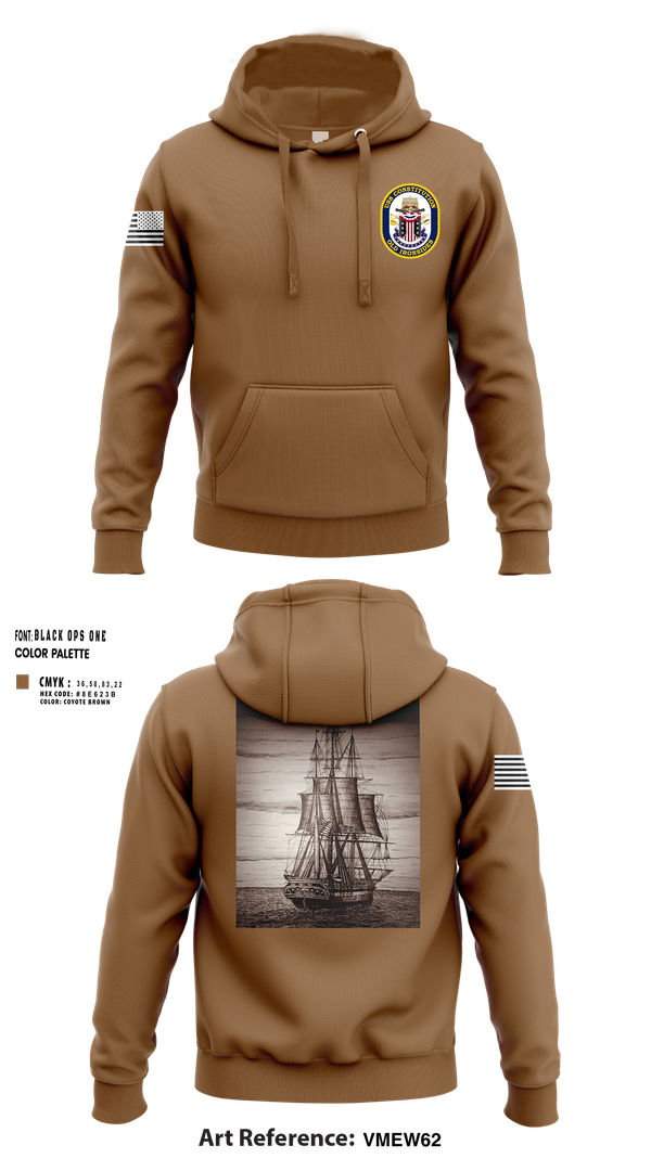 Hoodie, USS CONSTITUTION, , Teamtime, Team time, sublimation, custom sports apparel, team uniforms, spirit wear, spiritwear, sports uniforms, custom shirts, team store, custom team store, fundraiser sports, apparel fundraiser