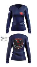 Cy creek fire 22 83530628 Women's Long Sleeve V-neck Shirt - 1