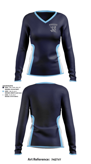 Womens Long Sleeve Vneck Shirt, Crusaders, Women's Basketball, Teamtime, Team time, sublimation, custom sports apparel, team uniforms, spirit wear, spiritwear, sports uniforms, custom shirts, team store, custom team store, fundraiser sports, apparel fundraiser