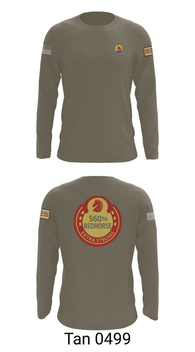 560th Redhorse Unit 43549441 Long Sleeve Performance Shirt 66