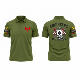 Short Sleeve Performance Polo, C Co 10th Eng, Army, Teamtime, Team time, sublimation, custom sports apparel, team uniforms, spirit wear, spiritwear, sports uniforms, custom shirts, team store, custom team store, fundraiser sports, apparel fundraiser
