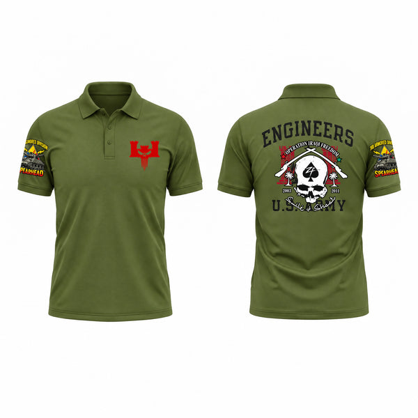 Short Sleeve Performance Polo, C Co 10th Eng, Army, Teamtime, Team time, sublimation, custom sports apparel, team uniforms, spirit wear, spiritwear, sports uniforms, custom shirts, team store, custom team store, fundraiser sports, apparel fundraiser