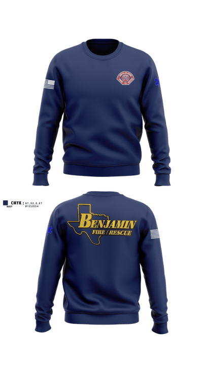 Benjamin Fire Department 83965457 Crew Neck Sweatshirt - 100