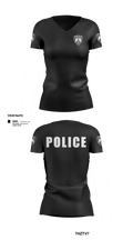 New York Mills Police Department 96778622 Women's Short Sleeve V-neck Shirt - 16