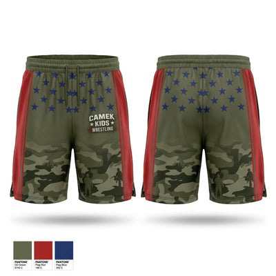 Camel kids Athletic Shorts With Pockets - 1