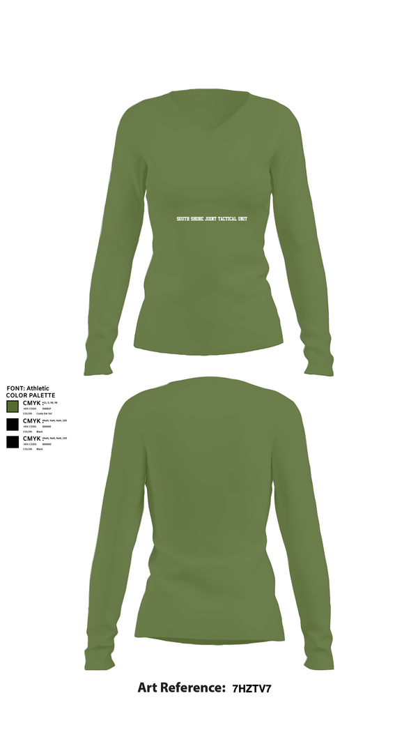 Womens Long Sleeve Vneck Shirt, South Shore Joint Tactical Unit, , Teamtime, Team time, sublimation, custom sports apparel, team uniforms, spirit wear, spiritwear, sports uniforms, custom shirts, team store, custom team store, fundraiser sports, apparel fundraiser