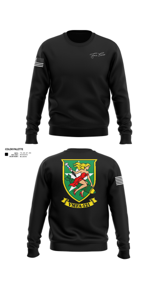 Crew Neck Sweatshirt, Vmmfa-121, Marines, Teamtime, Team time, sublimation, custom sports apparel, team uniforms, spirit wear, spiritwear, sports uniforms, custom shirts, team store, custom team store, fundraiser sports, apparel fundraiser