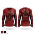 Escanaba Berserkers 87933530 Women's Long Sleeve V-neck Shirt - 2