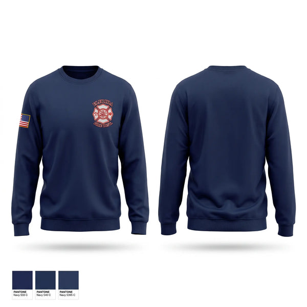 Crew Neck Sweatshirt, Elfrida Fire DIstrict, Fire Department, Teamtime, Team time, sublimation, custom sports apparel, team uniforms, spirit wear, spiritwear, sports uniforms, custom shirts, team store, custom team store, fundraiser sports, apparel fundraiser