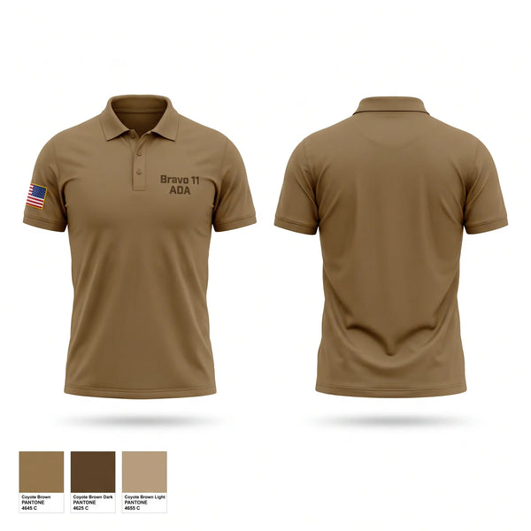 Short Sleeve Performance Polo, Bravo 1-1 ADA, Army, Teamtime, Team time, sublimation, custom sports apparel, team uniforms, spirit wear, spiritwear, sports uniforms, custom shirts, team store, custom team store, fundraiser sports, apparel fundraiser