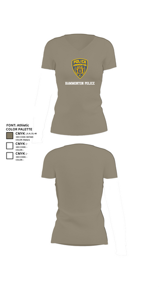 Womens Short Sleeve Vneck Shirt, Hammonton Police, , Teamtime, Team time, sublimation, custom sports apparel, team uniforms, spirit wear, spiritwear, sports uniforms, custom shirts, team store, custom team store, fundraiser sports, apparel fundraiser