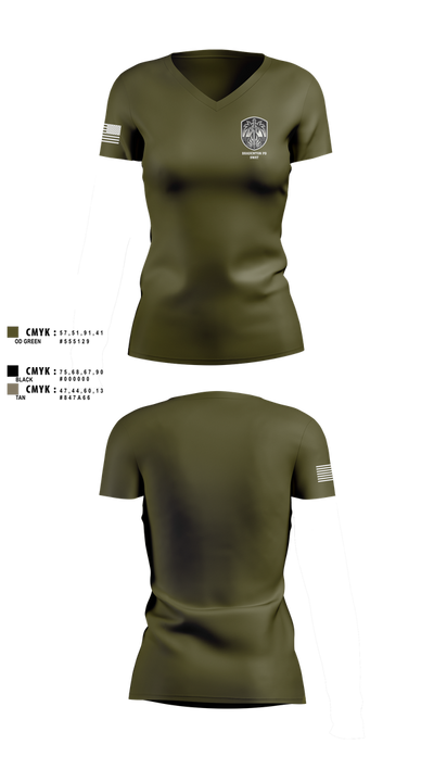 Bradenton PD Swat 16994731 Women's Short Sleeve V-neck Shirt - 3