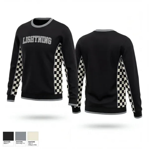 Crew Neck Sweatshirt, Lightning, Men's Basketball, Teamtime, Team time, sublimation, custom sports apparel, team uniforms, spirit wear, spiritwear, sports uniforms, custom shirts, team store, custom team store, fundraiser sports, apparel fundraiser
