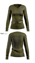 Federal bureau of prions Women's Long Sleeve V-neck Shirt - 3