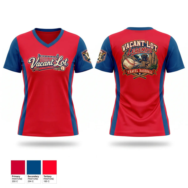 Womens Short Sleeve Vneck Shirt, TeamTime - Sports Demo, Baseball, Teamtime, Team time, sublimation, custom sports apparel, team uniforms, spirit wear, spiritwear, sports uniforms, custom shirts, team store, custom team store, fundraiser sports, apparel fundraiser
