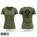 Yakima Police Department K9 School Women's Short Sleeve V-neck Shirt - 1