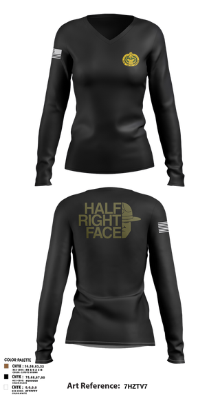 Womens Long Sleeve Vneck Shirt, C Co 2/397th, Army, Teamtime, Team time, sublimation, custom sports apparel, team uniforms, spirit wear, spiritwear, sports uniforms, custom shirts, team store, custom team store, fundraiser sports, apparel fundraiser