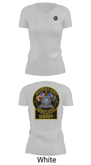 Womens Short Sleeve Vneck Shirt, Chesterfield County Sheriff’s Office, Police, Teamtime, Team time, sublimation, custom sports apparel, team uniforms, spirit wear, spiritwear, sports uniforms, custom shirts, team store, custom team store, fundraiser sports, apparel fundraiser