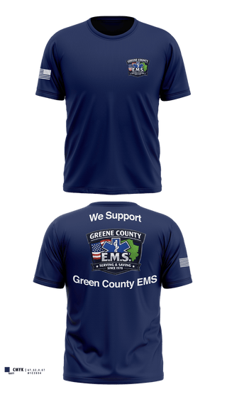 Short Sleeve Performance Shirt, Greene County EMS, EMS/EMT, Teamtime, Team time, sublimation, custom sports apparel, team uniforms, spirit wear, spiritwear, sports uniforms, custom shirts, team store, custom team store, fundraiser sports, apparel fundraiser