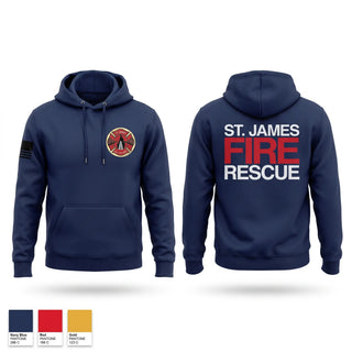 Hoodie, St. James Volunteer Fire Department, Fire Department, Teamtime, Team time, sublimation, custom sports apparel, team uniforms, spirit wear, spiritwear, sports uniforms, custom shirts, team store, custom team store, fundraiser sports, apparel fundraiser