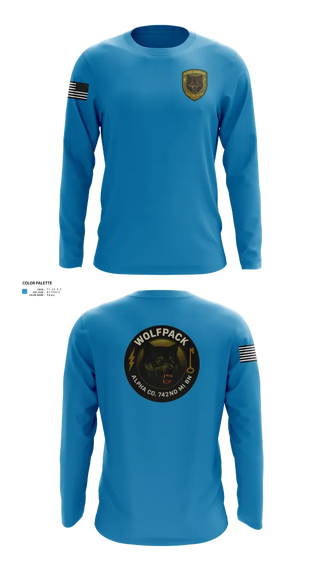 Long Sleeve Performance Shirt, Alpha Company, 742nd MI BN, , Teamtime, Team time, sublimation, custom sports apparel, team uniforms, spirit wear, spiritwear, sports uniforms, custom shirts, team store, custom team store, fundraiser sports, apparel fundraiser
