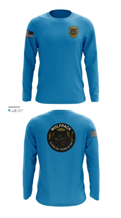 Alpha Company, 742nd MI BN 63868079 Long Sleeve Performance Shirt 50