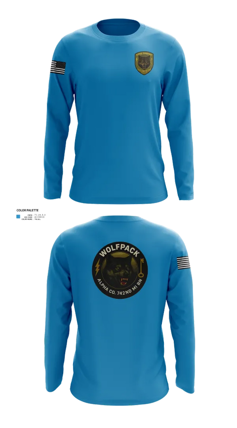 Long Sleeve Performance Shirt, Alpha Company, 742nd MI BN, , Teamtime, Team time, sublimation, custom sports apparel, team uniforms, spirit wear, spiritwear, sports uniforms, custom shirts, team store, custom team store, fundraiser sports, apparel fundraiser