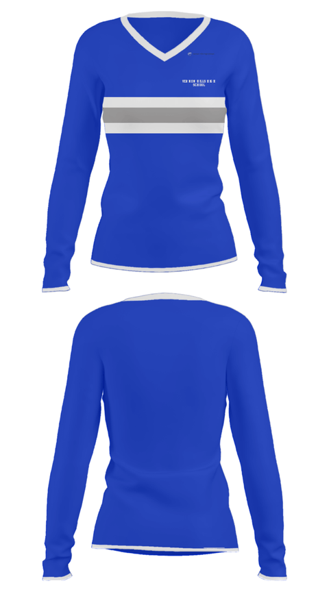 Women's Long Sleeve Vneck Shirt, Vernon Hills High School, Spirit Store, Teamtime, Team time, sublimation, custom sports apparel, team uniforms, spirit wear, spiritwear, sports uniforms, custom shirts, team store, custom team store, fundraiser sports, apparel fundraiser