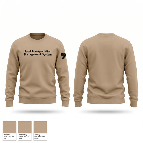 Crew Neck Sweatshirt, Joint Transportation Management System, Air Force, Teamtime, Team time, sublimation, custom sports apparel, team uniforms, spirit wear, spiritwear, sports uniforms, custom shirts, team store, custom team store, fundraiser sports, apparel fundraiser
