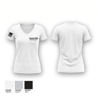 Womens Short Sleeve Vneck Shirt, Summit EMS, EMS/EMT, Teamtime, Team time, sublimation, custom sports apparel, team uniforms, spirit wear, spiritwear, sports uniforms, custom shirts, team store, custom team store, fundraiser sports, apparel fundraiser