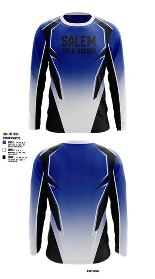 Long Sleeve Performance Shirt, Salem High School Field Hockey, Field Hockey, Teamtime, Team time, sublimation, custom sports apparel, team uniforms, spirit wear, spiritwear, sports uniforms, custom shirts, team store, custom team store, fundraiser sports, apparel fundraiser
