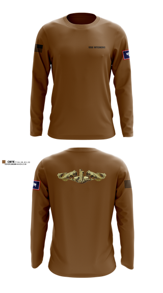 Long Sleeve Performance Shirt, USS WYOMING, Navy, Teamtime, Team time, sublimation, custom sports apparel, team uniforms, spirit wear, spiritwear, sports uniforms, custom shirts, team store, custom team store, fundraiser sports, apparel fundraiser