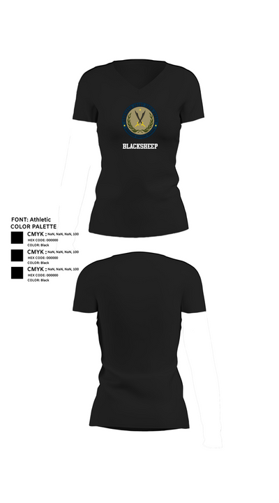 BLACKSHEEP 58862333 Women's Short Sleeve V-neck Shirt - 24