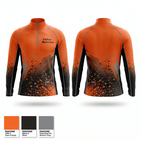 Quarter Zip Jacket, Fisher Bunnies, Cross Country, Teamtime, Team time, sublimation, custom sports apparel, team uniforms, spirit wear, spiritwear, sports uniforms, custom shirts, team store, custom team store, fundraiser sports, apparel fundraiser