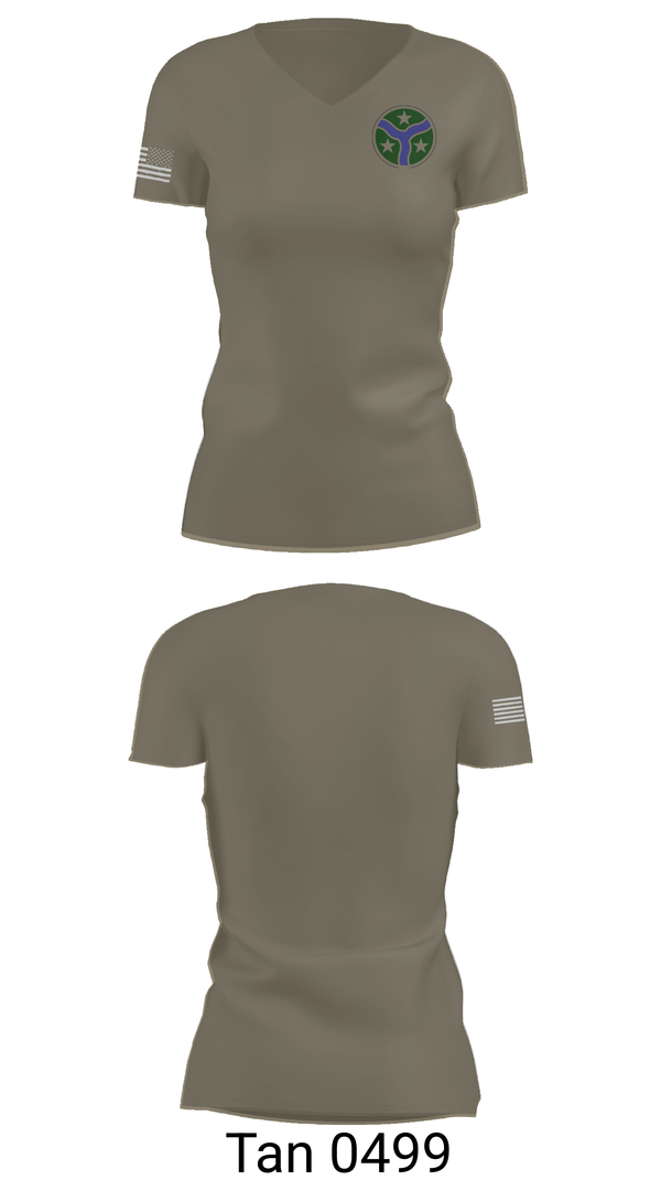 Womens Short Sleeve Vneck Shirt, 278th Armored Cavalry Regiment, National Guard, Teamtime, Team time, sublimation, custom sports apparel, team uniforms, spirit wear, spiritwear, sports uniforms, custom shirts, team store, custom team store, fundraiser sports, apparel fundraiser