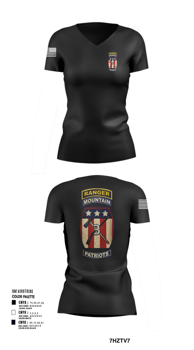 2-47 infantry 3rd BRG 10th MTN 15406658 Women's Short Sleeve V-neck Shirt - 102