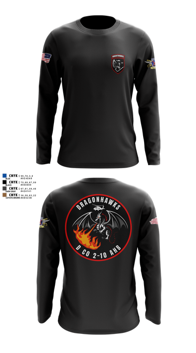 2-10 AHB Knighthawks 14380811 Long Sleeve Performance Shirt 72