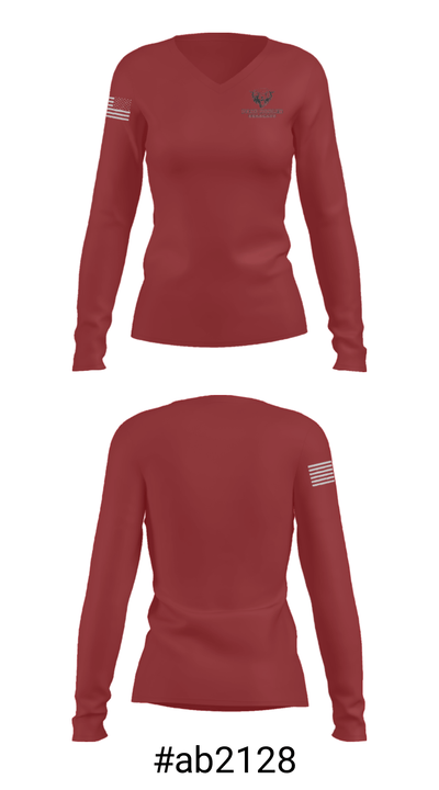 Paso Robles High School Basketball 2099711 Women's Long Sleeve V-neck Shirt - 20