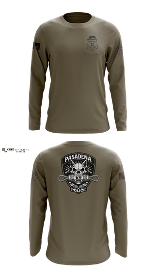Long Sleeve Performance Shirt, Pasadena K9, Police, Teamtime, Team time, sublimation, custom sports apparel, team uniforms, spirit wear, spiritwear, sports uniforms, custom shirts, team store, custom team store, fundraiser sports, apparel fundraiser